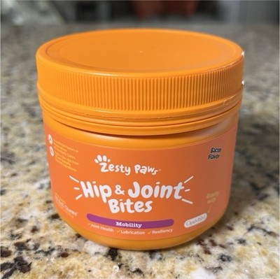 Zesty Paws - Hip & Joint Bites Dog Supplement Mobility Soft Chews S M L Adult