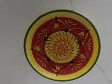 Authentic 5" Spain Hand Painted Ceramic Garlic Lemon Zester Plate