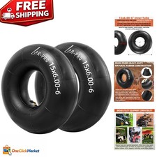 2-Pack Heavy-Duty 15x6.00-6 Inner Tubes with TR87 Valve for Utility Vehicles