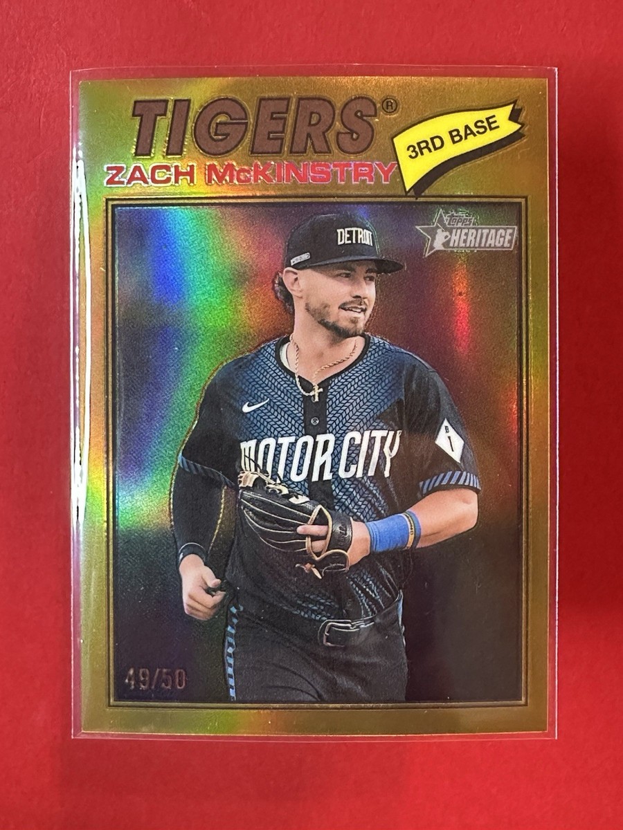 Zach McKinstry 2026 Topps Heritage #398 Gold Refractor # /50