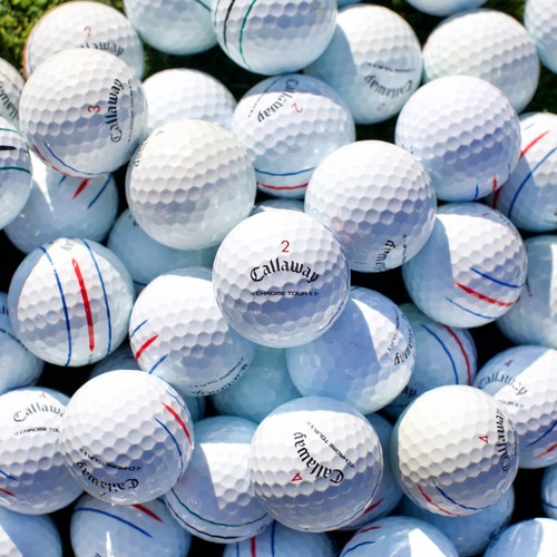 24 Callaway Chrome Tour X Triple Track Used Golf Balls Near Mint Quality 4A