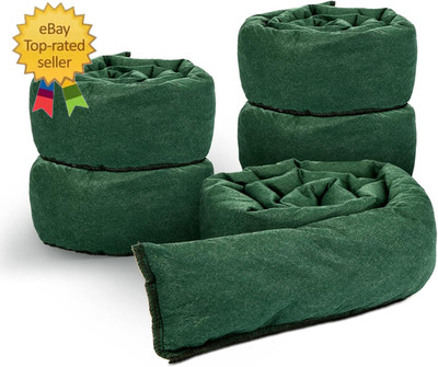 5 Pcs Water Barrier 5 Ft X 6.5 Inch Flood Barriers for Home Reusable Absorbent