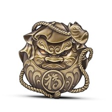 Dharma Car Emblem, Japanese Style Car Sticker, Mascot Metal Dharma-Bronze