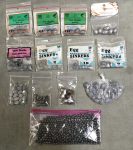 Fishing Weight Egg Sinkers Mixed Lot 3 Pounds