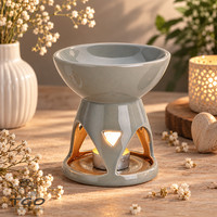 Deko Duftlampe Aus Keramik In Grau HöHe12Cm- 10024213G