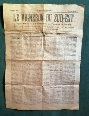 Le Vigneron du Sud-Est - April-Mai 1916 - Monatszeitung (30,13, 84, 83 & 07)