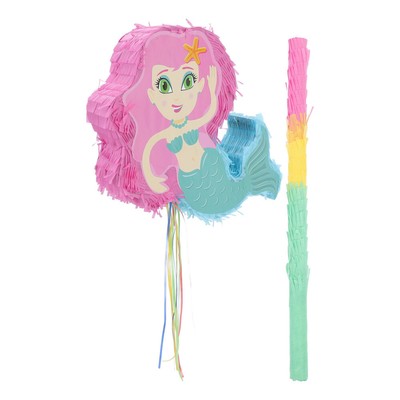 1 Set Pull String Meerjungfrau Pinata für Meerjungfrau -Party -Dekorationen