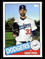2020 Topps Update #85TB-21 David Price 1985 Topps Baseball 35th Anniversary card