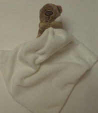 Brown Teddy Bear Cream Lovey Baby Security Blanket Soother George