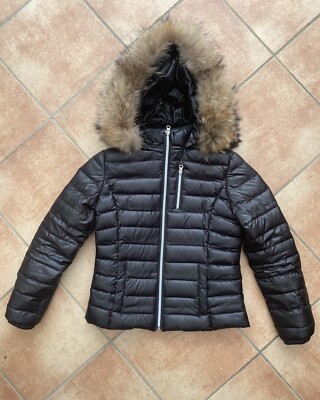 We Love Furs Daunen Winterjacke Größe M Echt Pelz