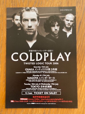 COLDPLAY Japan mini-poster x4 TWISTED LOGIC live concert gig