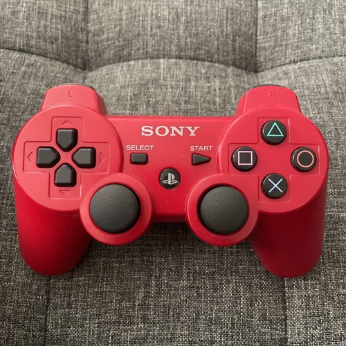 Sony Playstation 3 PS3 Dualshock 3 Controller Red OEM As/Is eBay