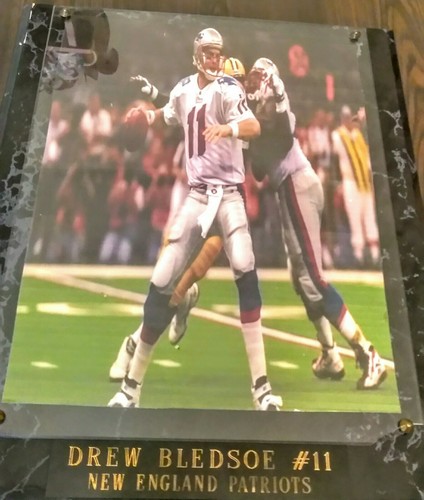 DREW BLEDSOE NEW ENGLAND PATRIOTS # 11 Football Picture Plaque 13'' by 10'' - Picture 5 of 5