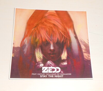Zedd Clarity Stay the Night Sticker Promo (square) 4x4 Electronic