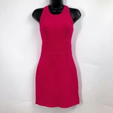 House of Harlow 1960 Women's Hot Pink Ribbed Barbiecore Bodycon dress Size S