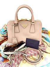 Prada Promenade Bag Saffiano Leather Mini Bei...