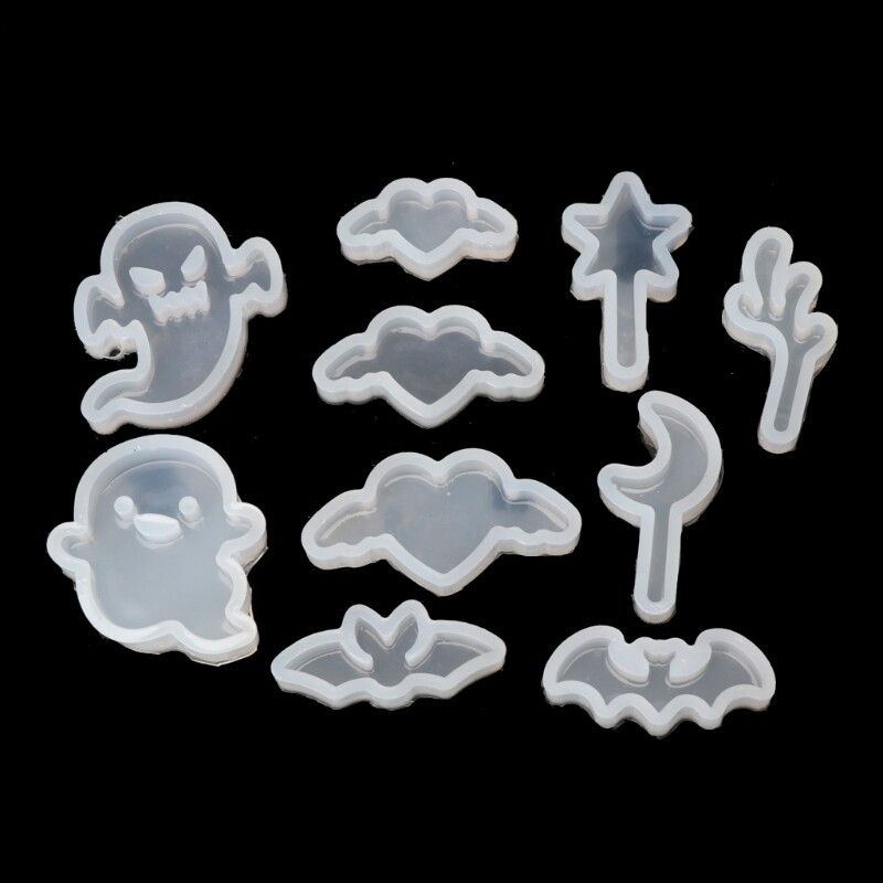 10 Pcs Various Shape Mold Resin Casting Pendant Mold Suitable for Diy