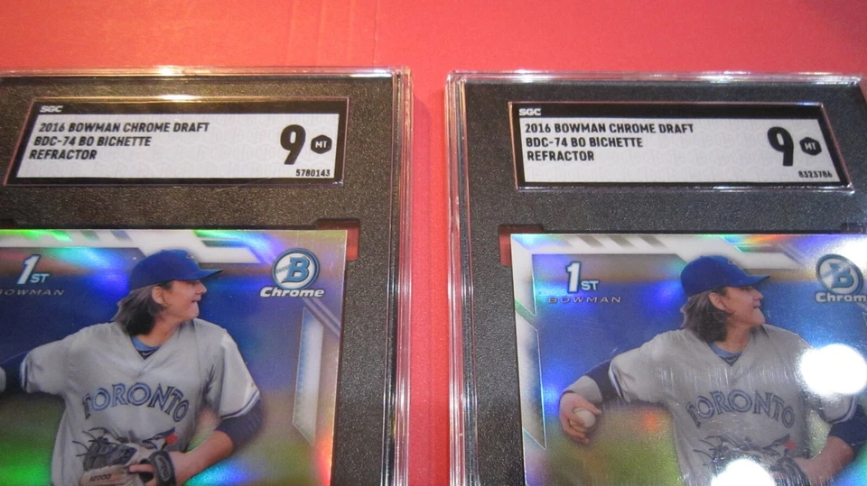 Bo Bichette  Refractor 2016 Bowman Draft Chrome Refractor 1st Rookie 2 Card Lot - Image 2 of 4