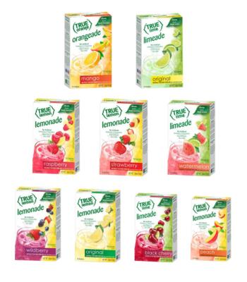 True Lemon STRAWBERRY, WILDBERRY, LIMEADE, WATERMELON, BLACK CHERRY MANGO ORANGE