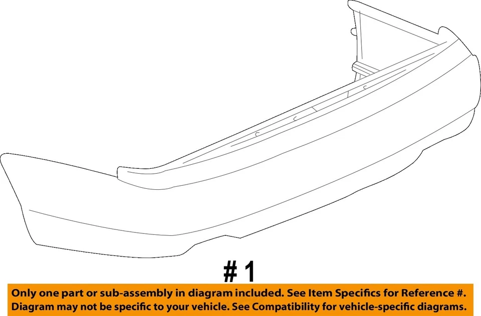 Used Rear Bumper Assembly Rear fits: 2001 Cadillac Deville w/o rear park assist Foto 4 de 4