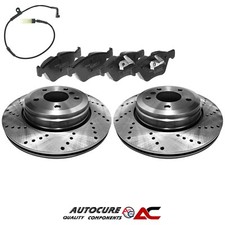 FOR BMW E60 E61 5 SERIES 520D FRONT DRILLED BRAKE DISCS & PADS SET