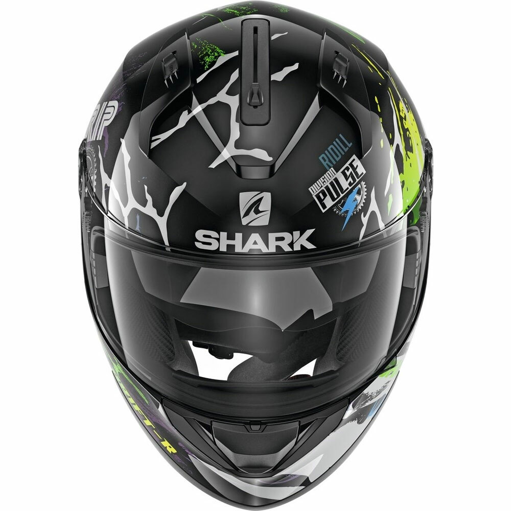 Shark HE0535DKGBS Ridill Drift-R Helmet Black/Green/Blue, Size
