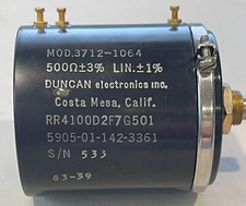 NOS 500 Ohm 10 Turn - 3W - 3% Precision Potentiometer mil 5905-01-142-3361