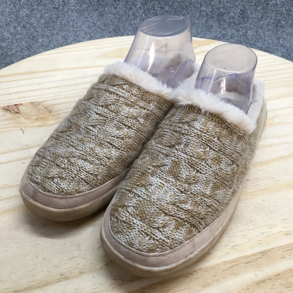 Zapatillas Toms para mujer 9,5 Sage Mule marrón tejido con cable informales cómodas planas 10018795 Foto 3 de 4