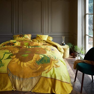 Beddinghouse Bettwäsche Van Gogh Sonnenblume  Mako Satin   80x80 135x200 cm neu