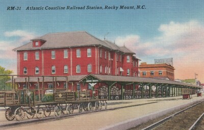 C1930s Atlantic Coastline Railroad Sta. Rocky Mount, N.C. a273