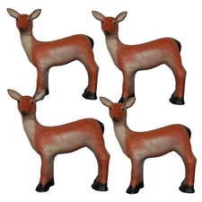 KHAMPA 4 Pack 3D Archery Animal Target for Shooting Archery (Mini Deer) Lifelike