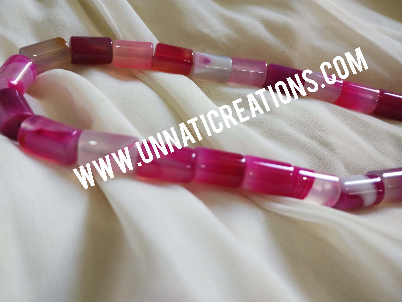 Genuine Stone Tubular Beads Strand by Unnati Creations India