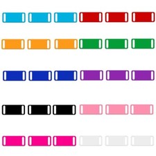 30 Pack Anodized Aluminum Blank Tags Metal Pet ID Tags with Holes for Laser E...
