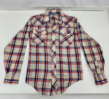 Vintage 1970's JC Penney Country Western Shirt - Boys Size 10 Pearl Snap Buttons