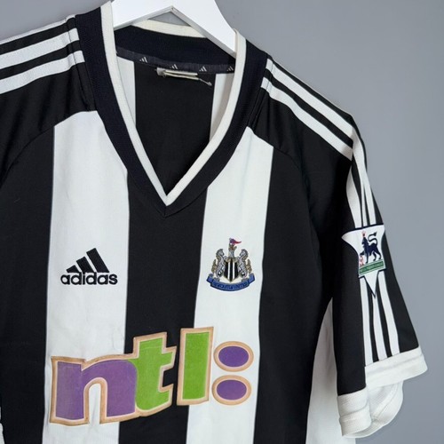 NEWCASTLE UNITED 2001/2003 HOME FOOTBALL SHIRT JERSEY ADIDAS SIZE L #9 SHEARER - Picture 3 of 9