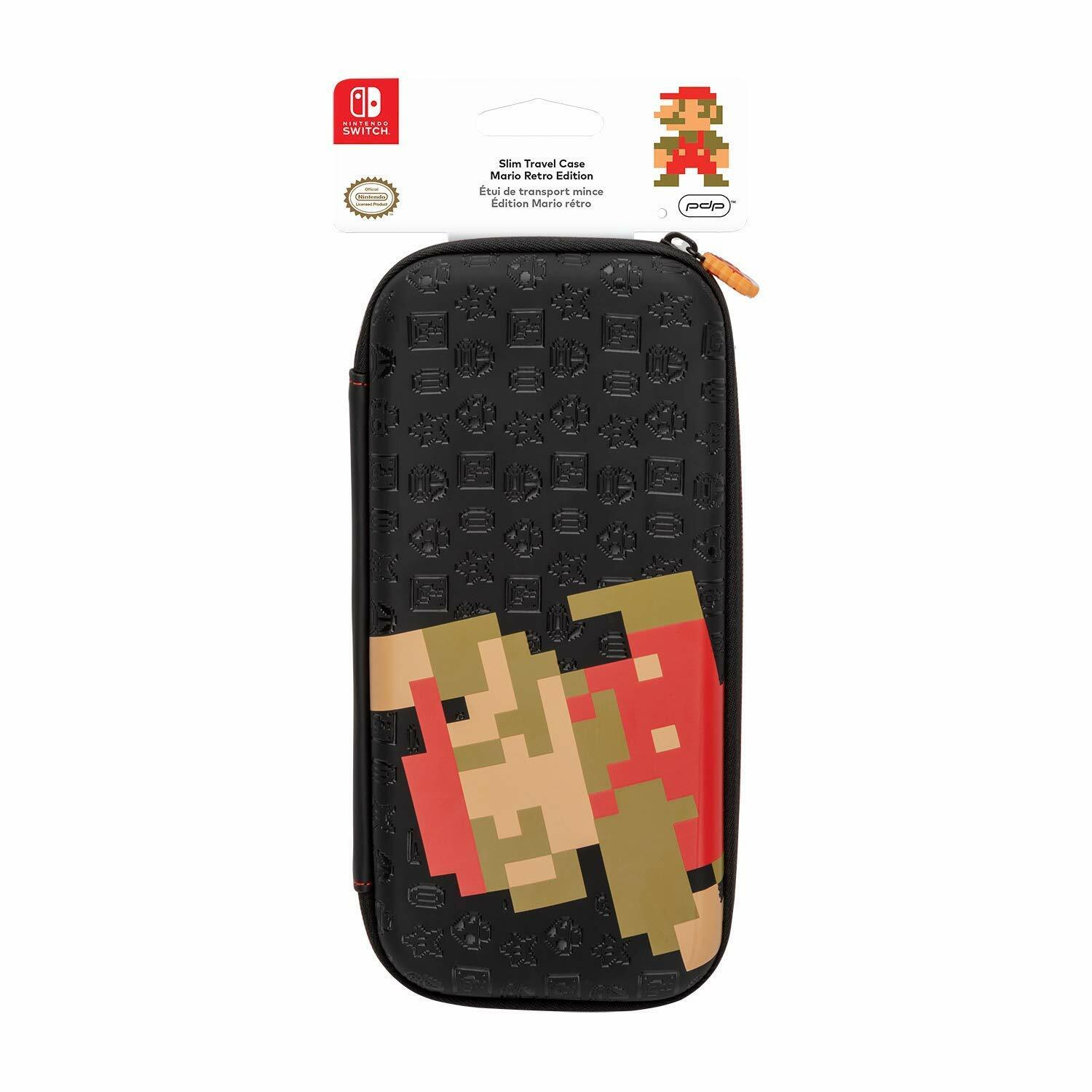 Housse Slim Rétro Mario pour Nintendo Switch OLED - Étui rigide PDP rouge en nylon