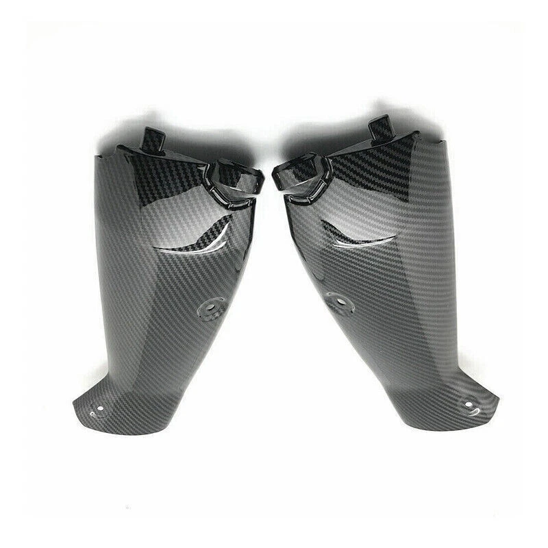 Cubierta de carenado de panel de tubos de admisión delanteros de fibra de carbono para Yamaha YZF R1 2009-2014 Foto 3 de 4