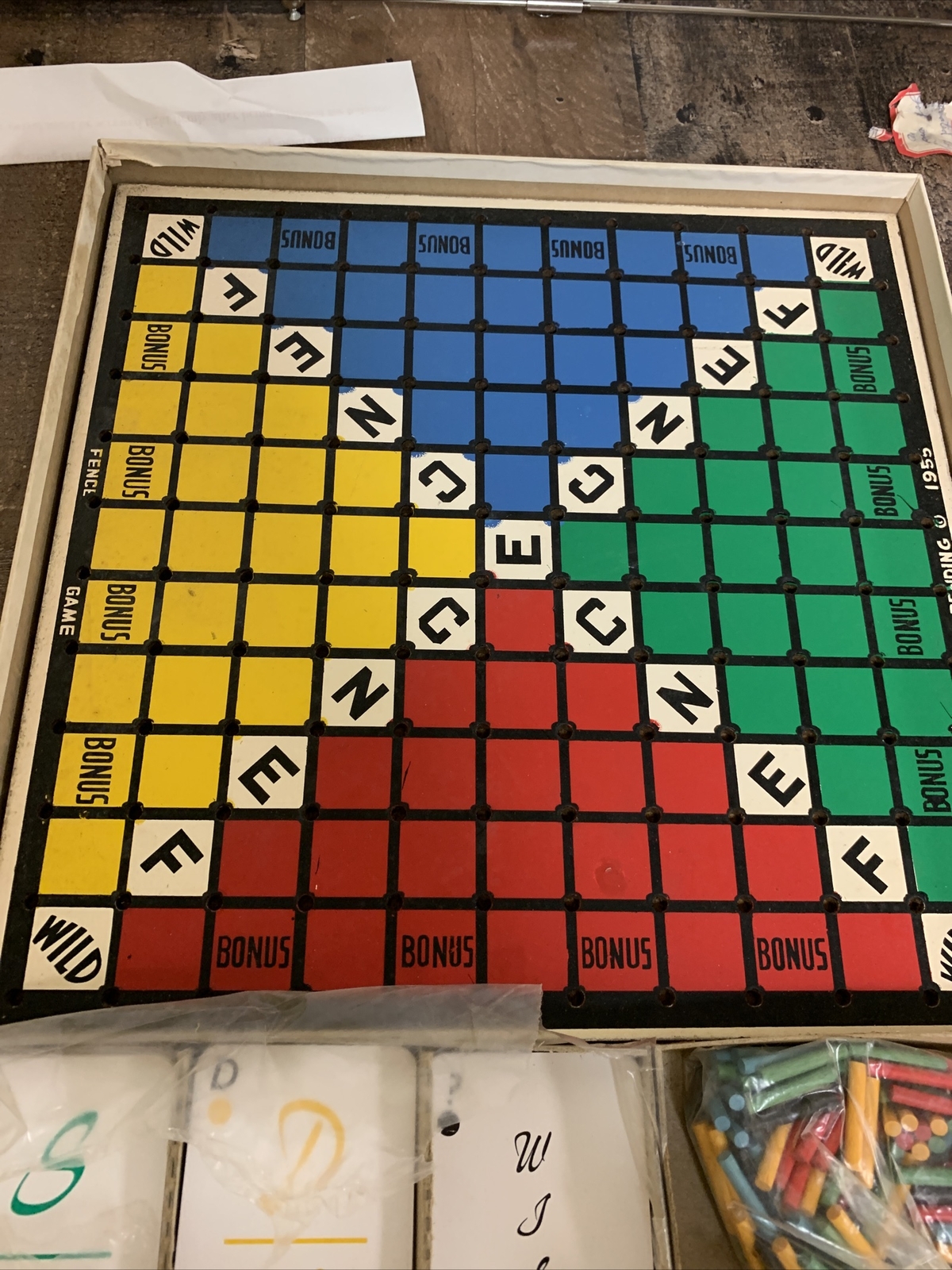 lets all play fence ljs creation board game usa 1955 greenville ohio