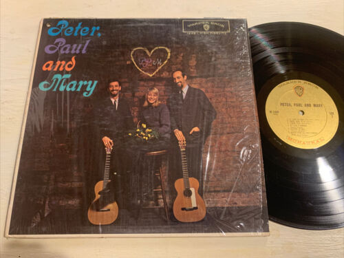 Peter Paul And Mary S/T Self Titled LP Warner Brothers Gold Mono + Shrink VG+ - Afbeelding 1 van 5