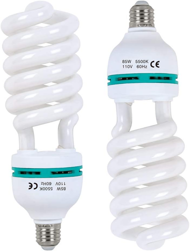 2 X 85W Light Bulb 5500K CFL Daylight Spiral Softbox Bulb in E27 Socket for Phot - Picture 9 of 12
