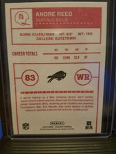 Andre Reed 2016 Classics Football - #118 Red Back SP - Buffalo Bills