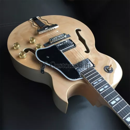 Natural ES-175 Premium Hollow Body Electric Guitar Florentine Chrome Hardware
