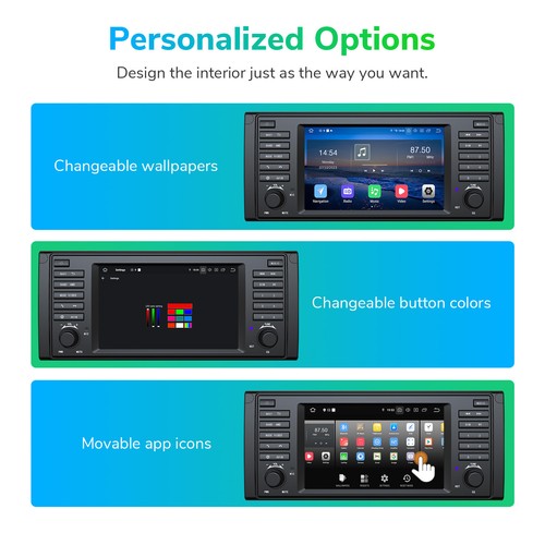 Für BMW E39 M5 Eonon E39A12S 8Kern 6+64 Android 13 Autoradio 7" GPS Navi CarPlay - Bild 14 von 23