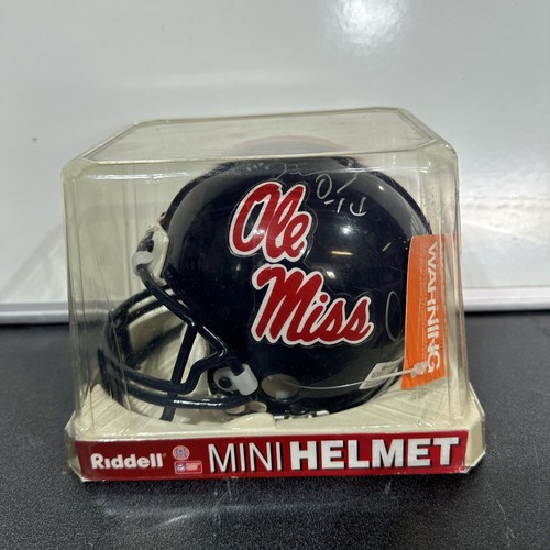 Mike Oher, Mike Wallace, Gregory Pack? Signed Ole Miss Mini Helmet coa GAI - Picture 7 of 8