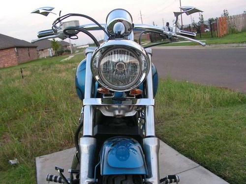 For Honda VTX1300C Fury VT13CX VT1300CX Blade Chrome Motorcycle Mirrors Aluminum - Picture 3 of 9