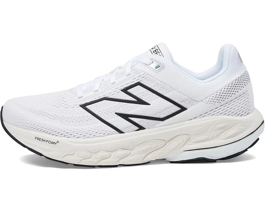 Zapatos para correr New Balance® para hombre 12,5 AMPLIOS Fresh Foam X 860v14 en blanco/negro Foto 2 de 4