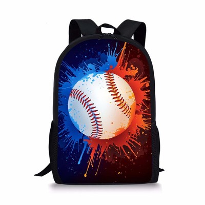 baseball print backpack