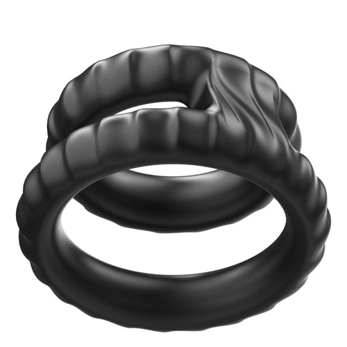 TGV Dark Double Cock + Balls Ring For Men - Picture 14 of 24