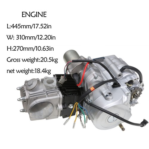 125cc Engine Motor Semi Auto w/ Reverse for Chinese Quad Go kart ATV 110cc ATC70 - Picture 3 of 7