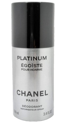 Chanel Egoiste Platinum Deodorant Spray For Men 3.4 Oz / 100 ml Brand New Sealed